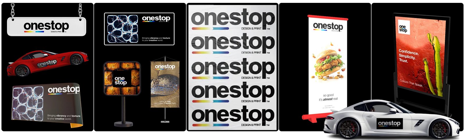 Custom digital printing banner promoting design services, free shipping, and 10% off in Tampa